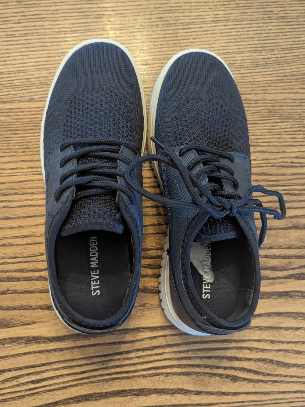 NWOT Steve Madden Big Boys 2Y Blue Dawes Lace Up Knit Sneaker